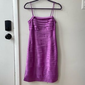 JS collections pink/purple tiered cocktail dress